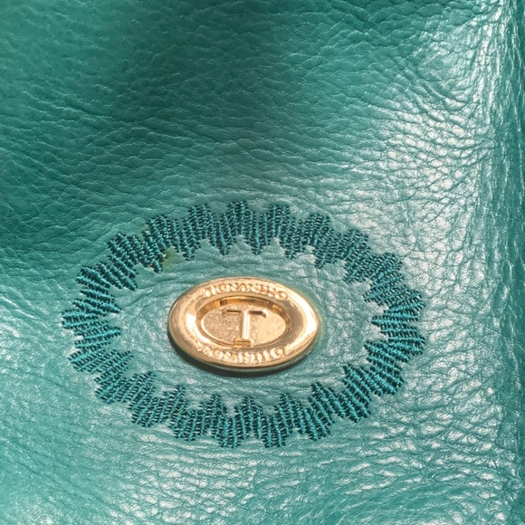 Tignanello Turquoise Leather Shoulder Bag - Picture 2 of 7